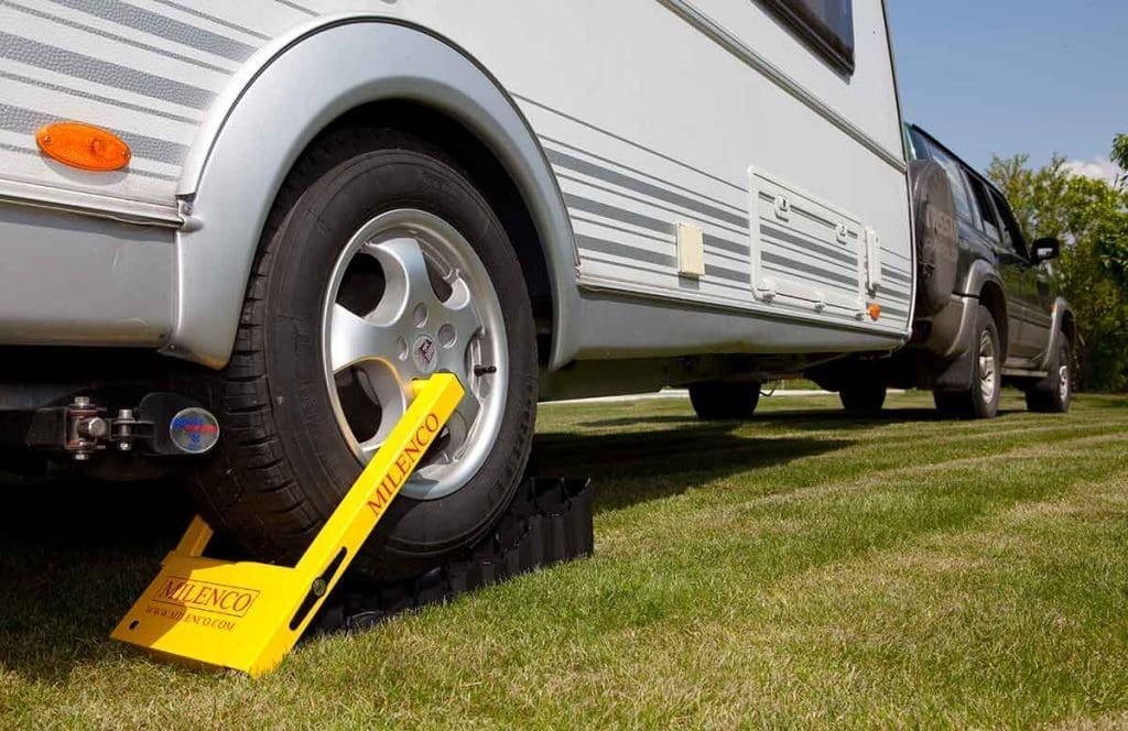Anti-theft system for caravans